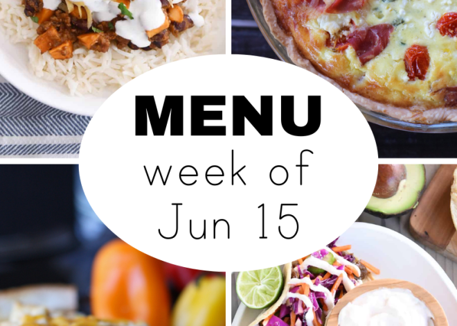 One week of summer dinner for mid -June