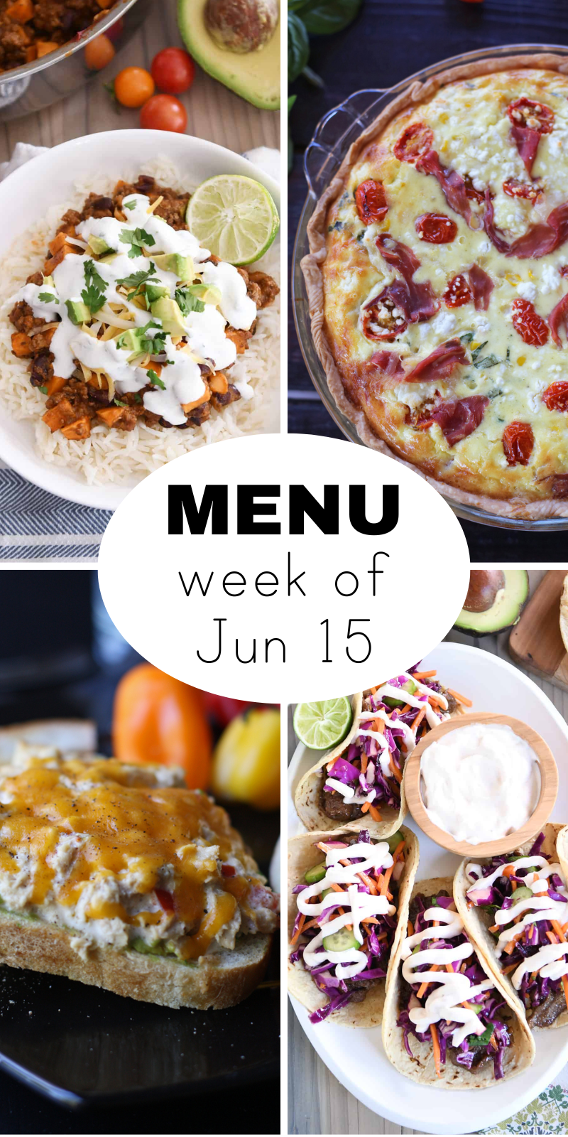 One week of summer dinner for mid -June