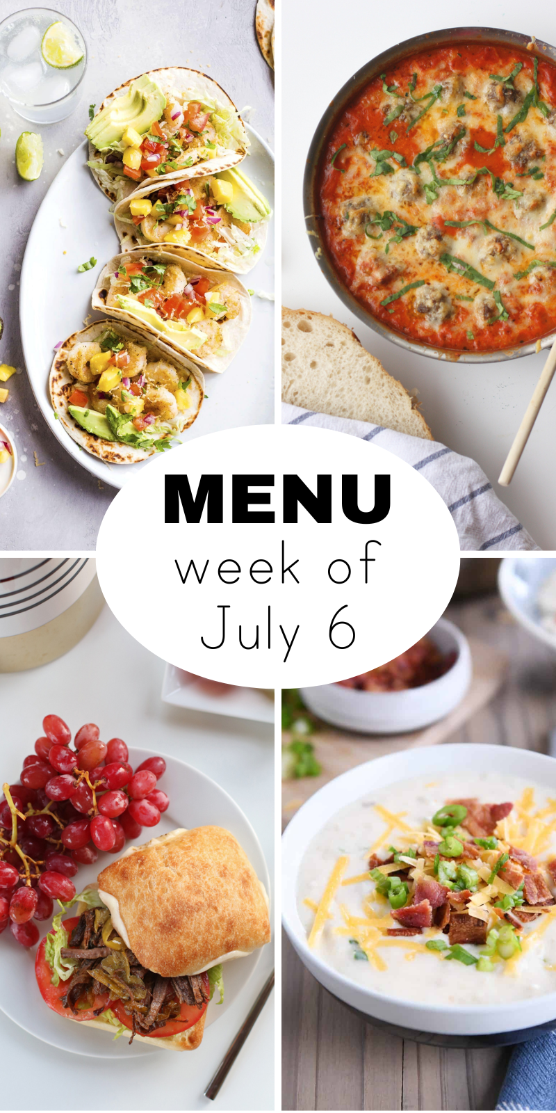 A week of summer dinner for July