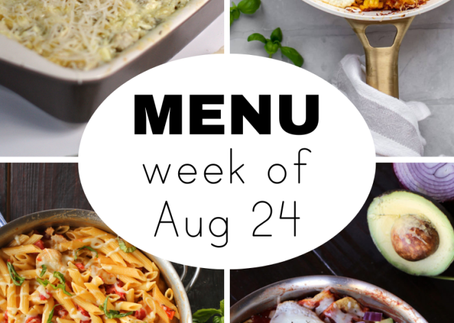 A weekly dinner menu to return to school